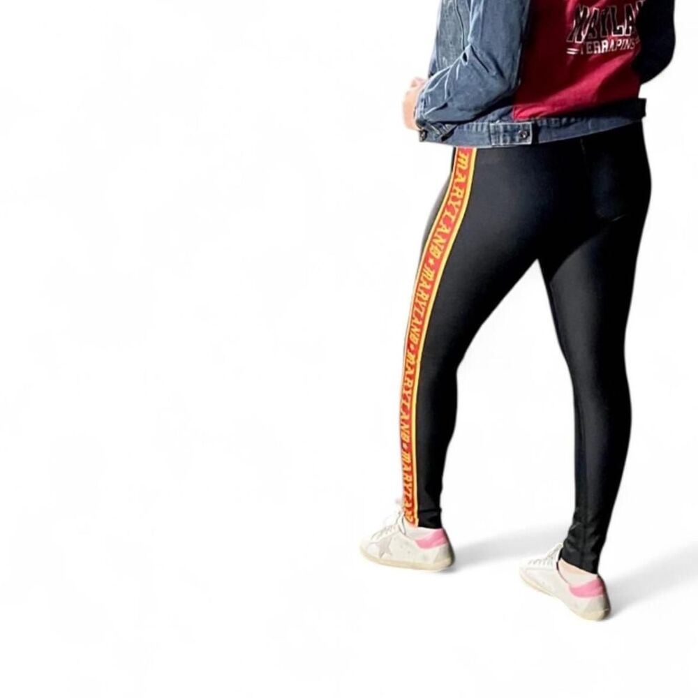 Paige Women's Black and Grey Leggings university of maryland